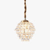 Brass crystal tiered pendant light for entryways and dining rooms
