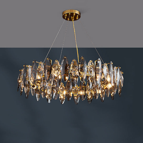 Postmodern Personality Creative Crystal Chandelier With Three Color Led