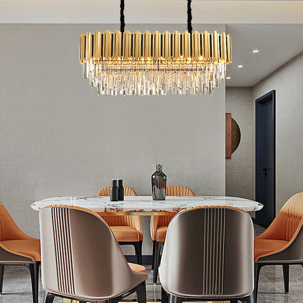 Modern Minimalist Personality Living Room Dining Room Bedroom Led Crystal Chandelier