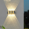 Black Gold Aluminum Led Outdoor Up Down Wall Light