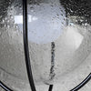 Nautical Black 1 Light Metal Cage Seeded Glass Outdoor Wall Light