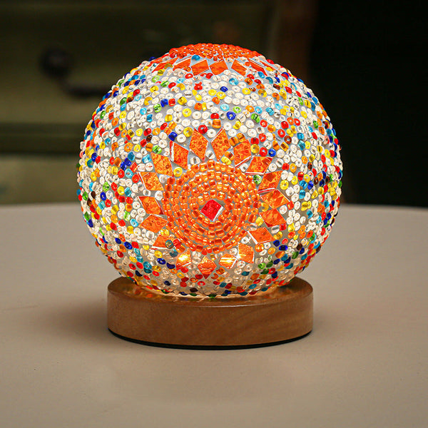 Stained Glass Table Lamp Mosaic Led Lamp