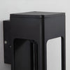 Rectangular Ip65 Waterproof 12W Led Black Modern Outdoor Wall Lamp Sconces
