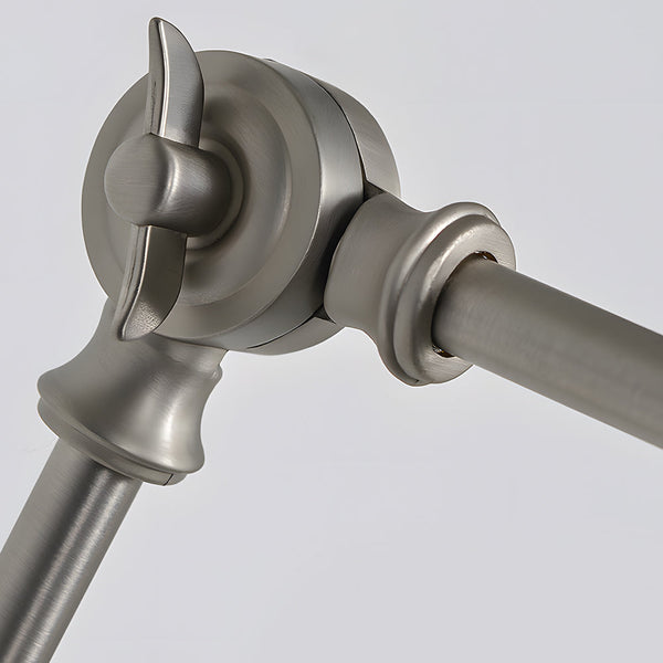 Swing Arm Wall Lamp Long 1 Bulb Rod Rocker Arm Wall Mounted Sconce With 3 Adjustable Joints