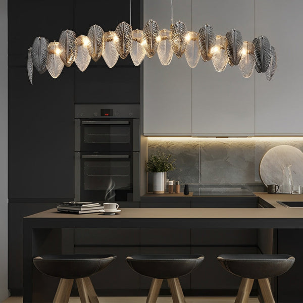Feathers Glass Modern Chandelier Li002508