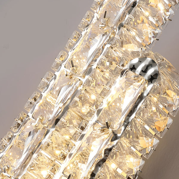 Double Strip Three Step Dimming Light Led Crystal Modern Wall Lamp Wall Sconce Lighting