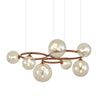 5 7 9 Light Glass Ball Circular Contemporary Chandelier With 3 Step Dimming