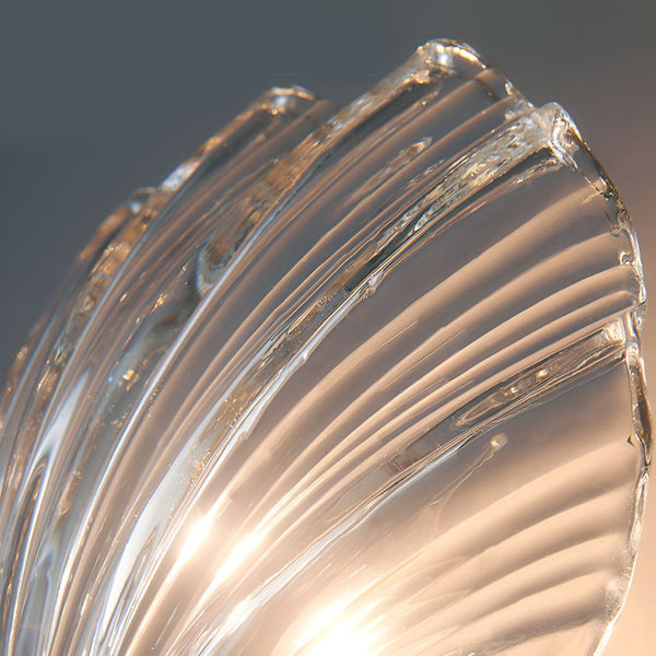 Creative Fan Shaped Glass Three Step Dimming Led Wall Sconce