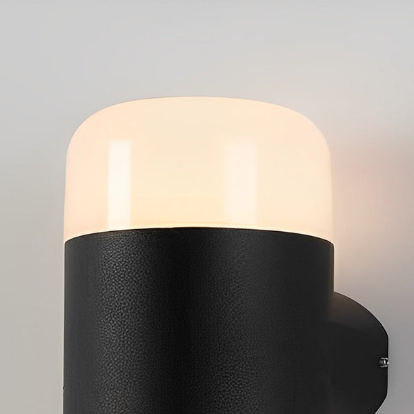 Round Up And Down Led Black Outdoor Wall Lamp Li002182