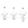 Contemporary Hanging 3 4 Light Tiered Ring Chandelier Chrome