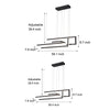 Strips Geometric Led Dimmable With Remote Control Nordic Dining Chandelier Li002745