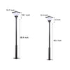 1 Light Black 98 In 118 In Solar Led Square Post Street Light