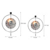 Battery Operated Round Led Hanging Metal Wall Clock