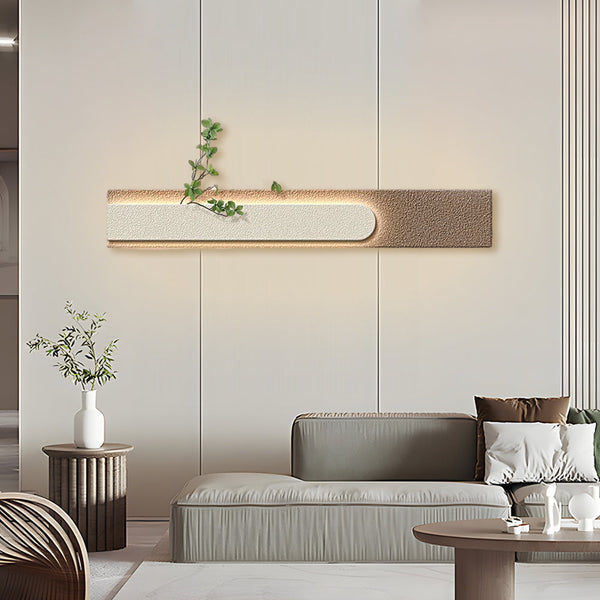 Rectangular Three Dimensional Sandstone Usb Remote Led Wall Lamp Painting