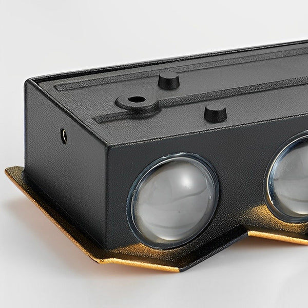 Black Gold Aluminum Led Outdoor Up Down Wall Light