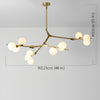Nordic Style Modern Minimalist Cluster Metal Glass Chandelier Black Gold Fixture