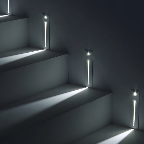 Vertical Motion Sensor Led Stair Light Wall Recessed Contemporary Lighting For Indoor And Outdoor Steps