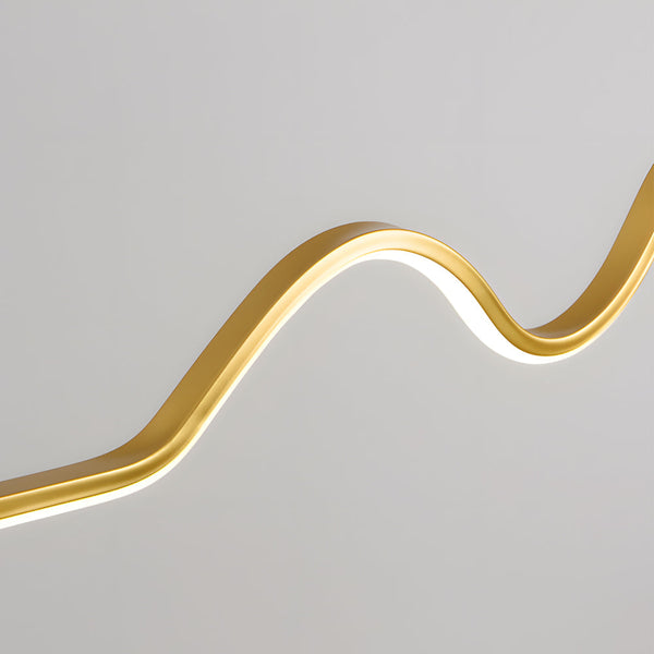 47 24 Modern Wavy Linear Moon Led Kitchen Island Pendant Light