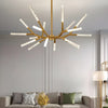 Unique Acrylic Branches Led Minimalist Lines Postmodern Chandelier Lamp