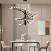 Modern Chandelier Rotating Fireworks Black Gold