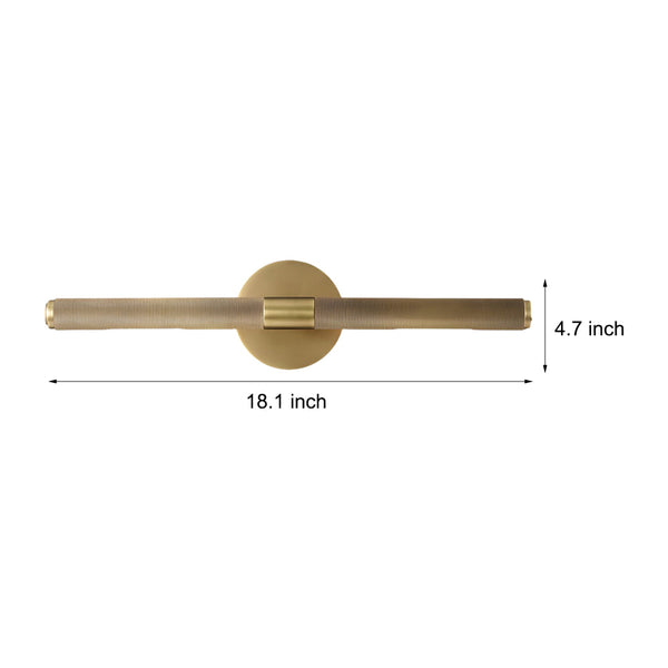 Modern Knurled Texture Led Bathroom Vanity Light Swiveling Head