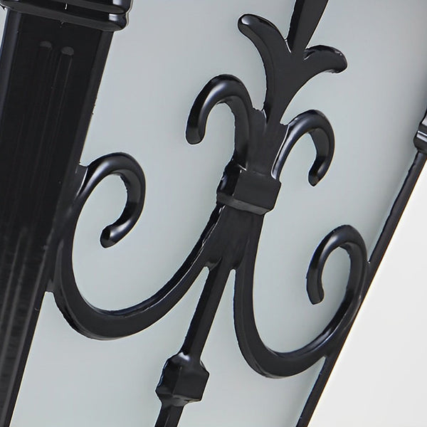 Retro Pattern Solar Fence Post Light Ha083679