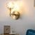 Ball Shaped Led Crystal Gold Postmodern Wall Lamp