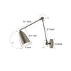 Swing Arm Wall Lamp Long 1 Bulb Rod Rocker Arm Wall Mounted Sconce With 3 Adjustable Joints