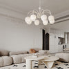 Tulips Flowers Led Milky White Chandelier Li002603