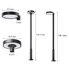 Round Waterproof Smart Remote Control Led Solar Lamp Post Top Lights