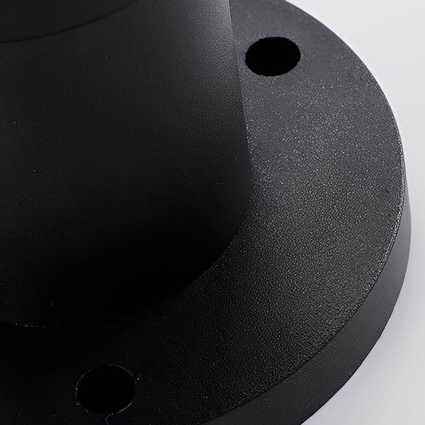 Round Black Solar Fence Post Light Ha082917
