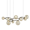 5 7 9 Light Glass Ball Circular Contemporary Chandelier With 3 Step Dimming