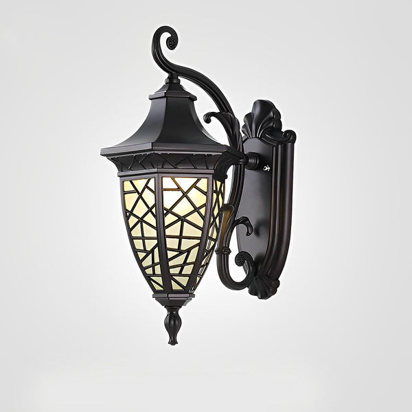 Retro Pattern Solar Powered Wall Lamp Ha080219