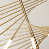 Modern Chandelier Rotating Fireworks Black Gold