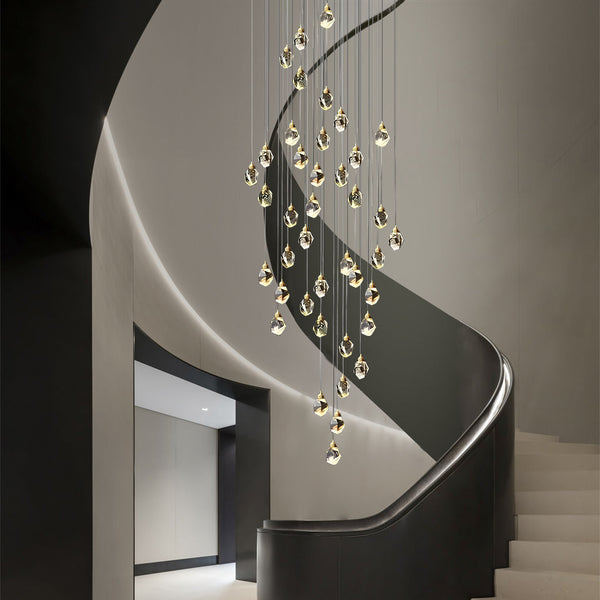 Spiral Duplex Staircase Chandelier Ha085019