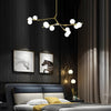 Nordic Style Modern Minimalist Cluster Metal Glass Chandelier Black Gold Fixture