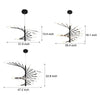 Modern Chandelier Rotating Fireworks Black Gold