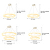 Creative Cream Style Designer Rings 3 Step Dimming Modern Chandelier