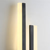 Modern 2 Light Linear Led Wall Lamp With 3 Step Dimming Black Gold Wall Sconce