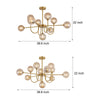 Amber Glass Globe Molecule Chandelier