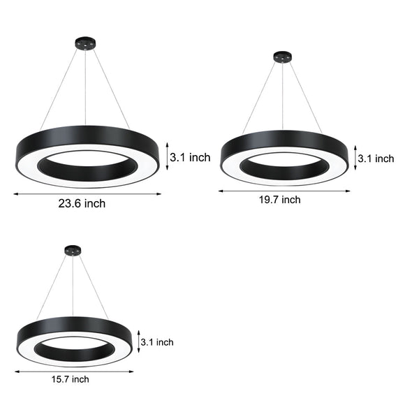 Round Ring Hanging Profile Light Suspended Office Led Pendant Light For Gyms