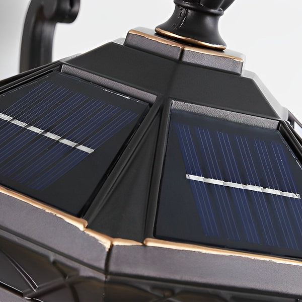Retro Pattern Solar Powered Wall Lamp Ha080219