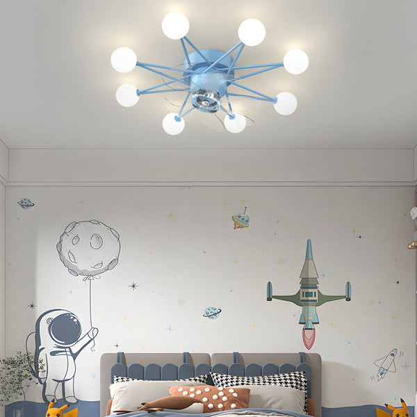 Stars Creative Balls 3 Step Dimming Modern Ceiling Fans