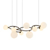 5 7 9 Light Glass Ball Circular Contemporary Chandelier With 3 Step Dimming