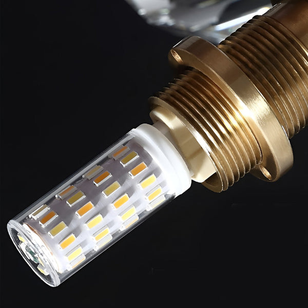 Ball Shaped Led Crystal Gold Postmodern Wall Lamp