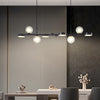 6 8 Light 3Step Dimming Glass Ball Led Long Dining Room Chandelier
