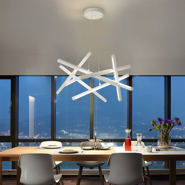 8 Light Modern Led Sputnik Chandelier Stylish Island Lighting For Kitchen Dining Room