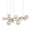 5 7 9 Light Glass Ball Circular Contemporary Chandelier With 3 Step Dimming