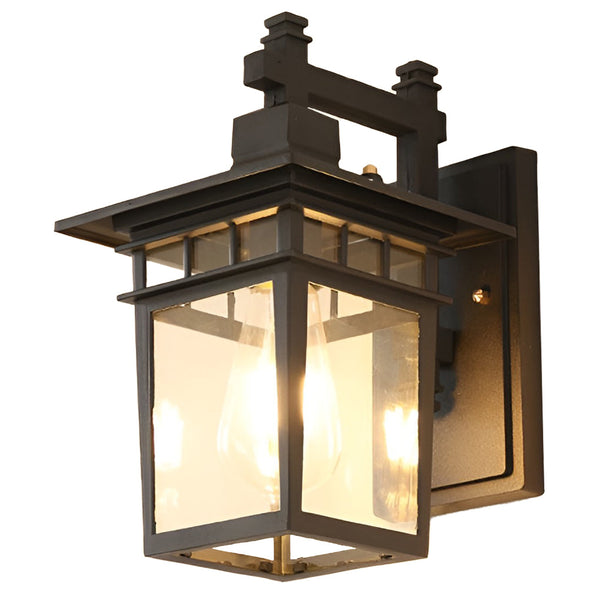 Glass Led Waterproof Retro Outdoor Wall Lamp Wall Sconce Lighting Without Bulb