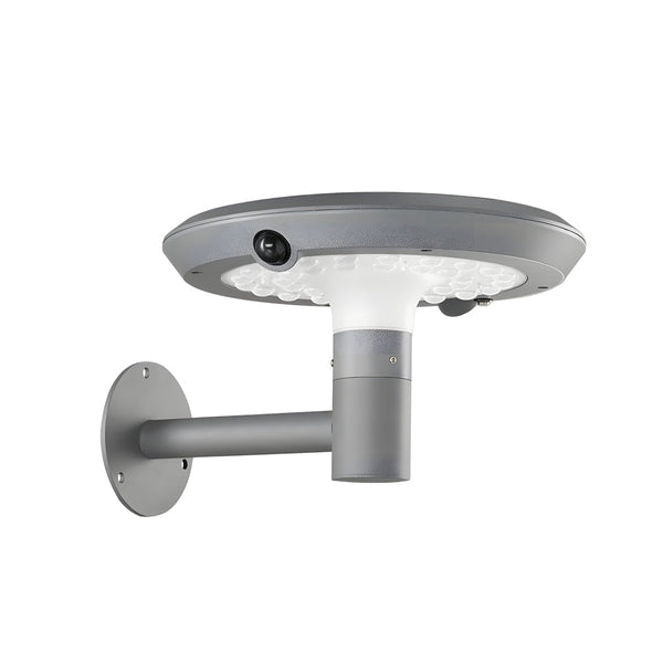 Round Solar Powered Led Outdoor Wall Light With Motion Sensor